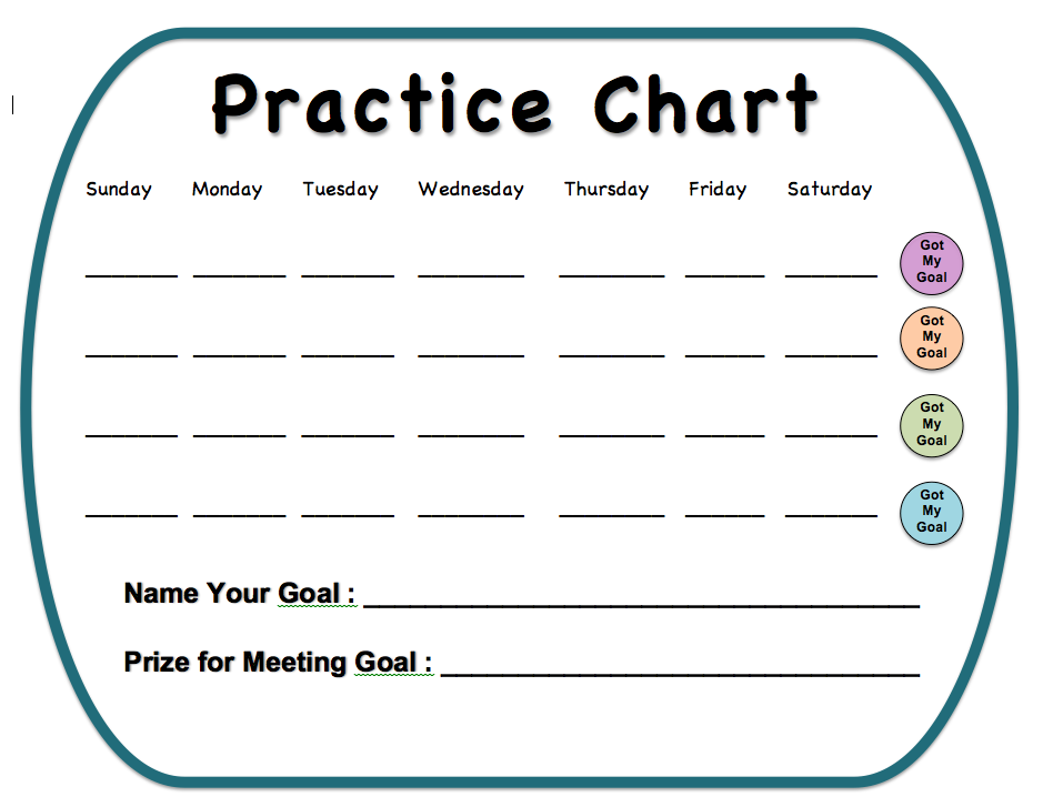 Free Printable Practice Chart On A Good Note